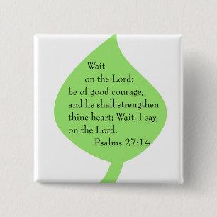 Knop Psalms 27-14 aanzetten Vierkante Button 5,1 Cm