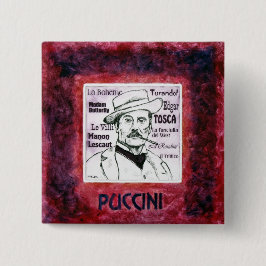 Knop Puccini/badge Vierkante Button 5,1 Cm