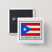 Knop Puerto Rico Vierkante Button 5,1 Cm (Voorkant /achterkant)