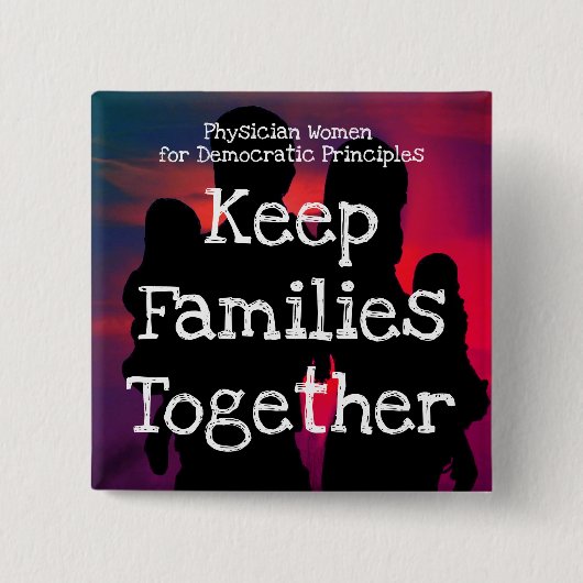 Knop PWDP-families Vierkante Button 5,1 Cm (Voorkant)