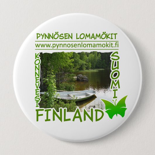 Knop Pynnösen Lomamökit Ronde Button 4,0 Cm (Voorkant)