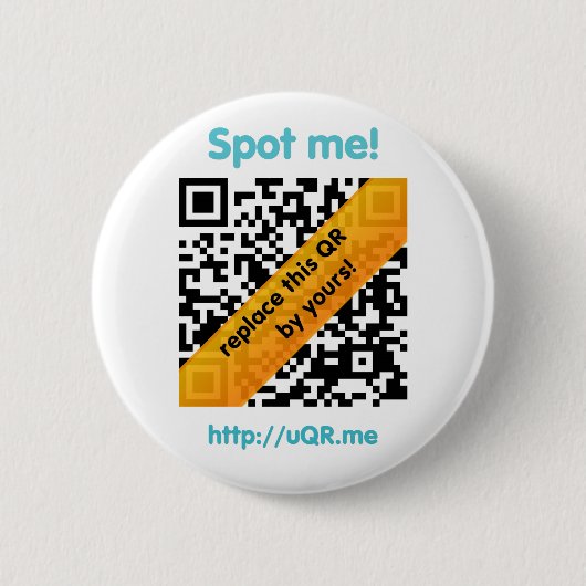Knop QR.me Ronde Button 5,7 Cm (Voorkant)