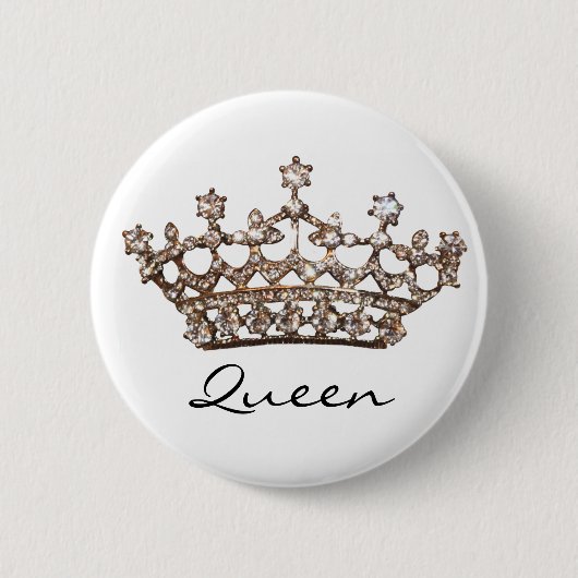 Knop Queen Tiara Gem Ronde Button 5,7 Cm (Voorkant)