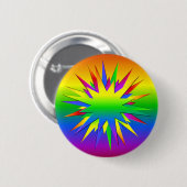 Knop Rainbow Burst Ronde Button 5,7 Cm (Voorkant /achterkant)