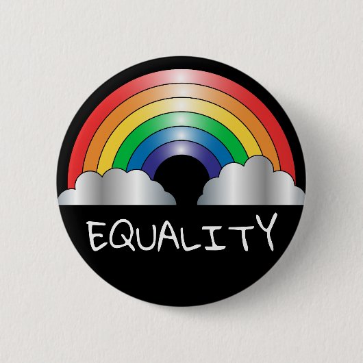 Knop Rainbow EQUALITY Ronde Button 5,7 Cm (Voorkant)