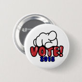 Knop Red VOTE 2018 Ronde Button 5,7 Cm (Voorkant /achterkant)