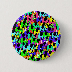 Knop Regenboogolifanten Ronde Button 5,7 Cm