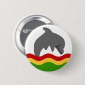 Knop Reggae dolphin Ronde Button 5,7 Cm (Voorkant /achterkant)