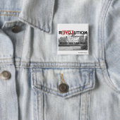 Knop Revolutie maart! Vierkante Button 5,1 Cm (In situ)