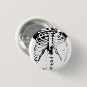 Knop Ribcage Skeleton Gothic Ronde Button 3,2 Cm (Voorkant /achterkant)