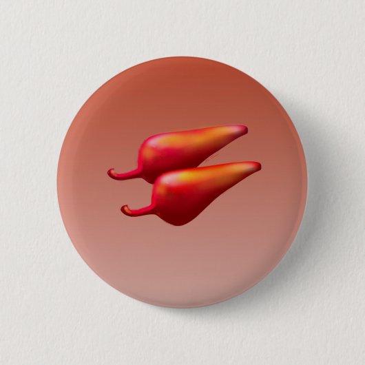 Knop Rode Chili Peppers Ronde Button 5,7 Cm (Voorkant)