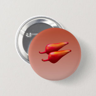 Knop Rode Chili Peppers Ronde Button 5,7 Cm