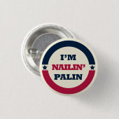 Knop Sarah Palin Ronde Button 3,2 Cm (Voorkant /achterkant)