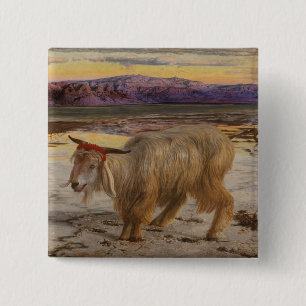 Knop Scapegoat van de Jacht Vierkante Button 5,1 Cm