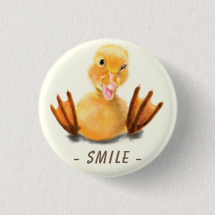 Knop Schakelaar Vangende Eend en Tekst Ronde Button 3,2 Cm