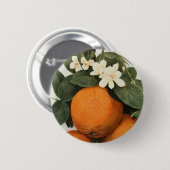 Knop sinaasappels ronde button 5,7 cm (Voorkant /achterkant)