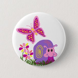 Knop Slak n Butterfly Ronde Button 5,7 Cm