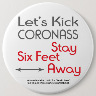Knop Sociale afstanden Corona-poster Ronde Button 6,0 Cm