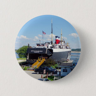 Knop Stad Milwaukee Ronde Button 5,7 Cm