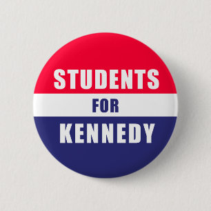 Knop Studenten voor Kennedy Ronde Button 5,7 Cm