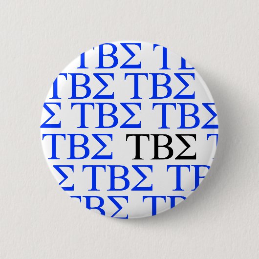 Knop Tau Beta Sigma Ronde Button 5,7 Cm (Voorkant)