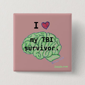 Knop TBI-bewustzijn Vierkante Button 5,1 Cm