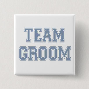 Knop Team Groom Vierkante Button 5,1 Cm