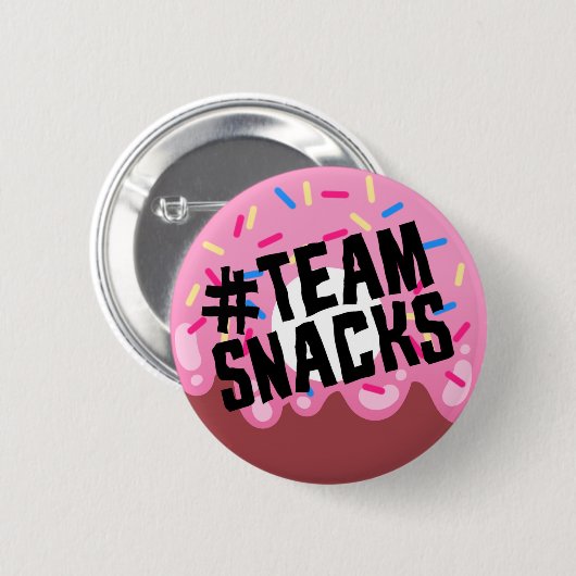 Knop "#TEAM SNACKS" Ronde Button 5,7 Cm (Voorkant /achterkant)