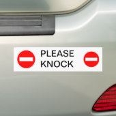 Knop Teken Bumpersticker (Op auto)