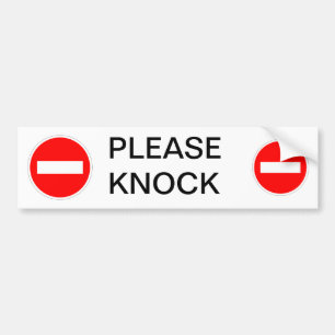 Knop Teken Bumpersticker