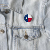 Knop Texas, patriottische Texas Flag mode Ronde Button 3,2 Cm (In situ)