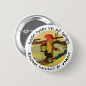 Knop Tomten met Viktor Rydberg gedicht Ronde Button 5,7 Cm (Voorkant /achterkant)