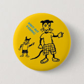 Knop Trage dieren Ronde Button 5,7 Cm (Voorkant)