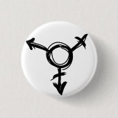 knop trans-symbool ronde button 3,2 cm (Voorkant)