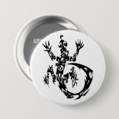 Knop Tribal Gecko Ronde Button 7,6 Cm (Voorkant /achterkant)
