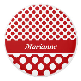 Knop Trommel van Rood Polka Dot Design