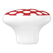 Knop Trommel van Rood Polka Dot Design (Zijkant)