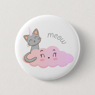 Knop Unicat Cloud Meow Ronde Button 5,7 Cm