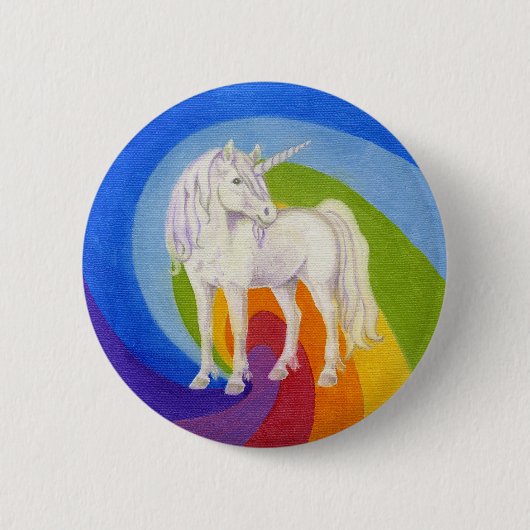Knop Unicorn Ronde Button 5,7 Cm (Voorkant)