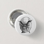 Knop van Angry rage Ronde Button 3,2 Cm (Voorkant /achterkant)