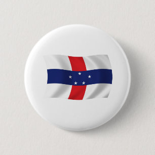 Knop van de vlag van de Nederlandse Antillen Ronde Button 5,7 Cm