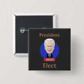 Knop van president-elect Biden Vierkante Button 5,1 Cm (Voorkant /achterkant)