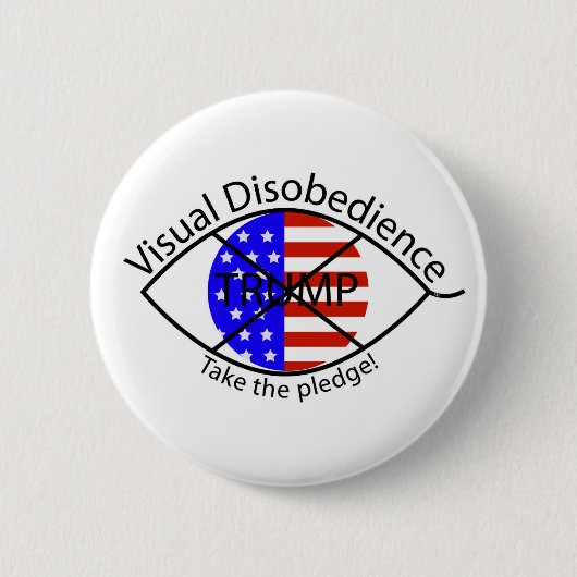 Knop Visual Disobedience Ronde Button 5,7 Cm (Voorkant)