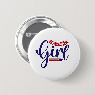 Knop voor conservatief meisje ronde button 5,7 cm