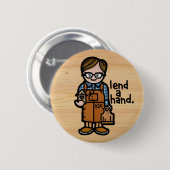 knop voor de werkbalk. ronde button 5,7 cm (Voorkant /achterkant)