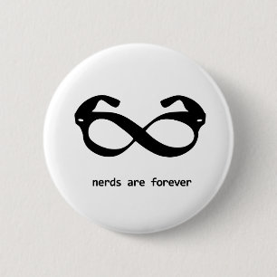 knop voor een nerd glazen ronde button 5,7 cm