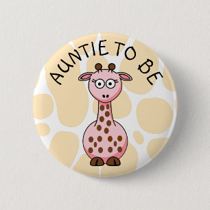 Knop voor Giraffe Baby shower Ronde Button 5,7 Cm