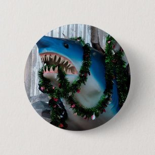 Knop voor kersthaaien ronde button 5,7 cm
