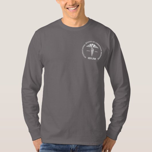Knop voor lange hoes omlaag t-shirt (Voorkant)