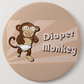 Knop voor luidere aap ronde button 6,0 cm (Voorkant)